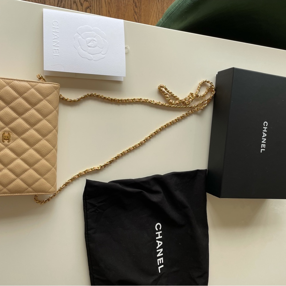 Brand new Beige Chanel Wallet on a Chain - Picture 5 of 6